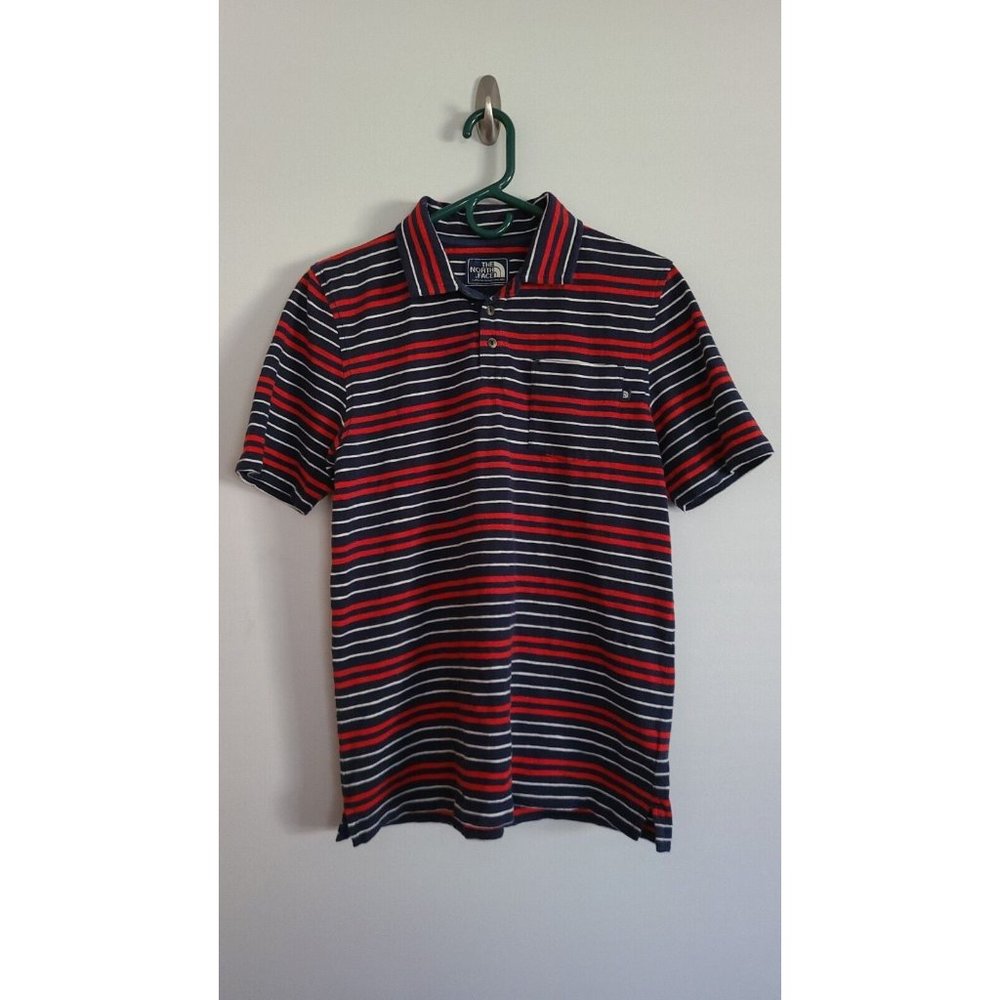 The North Face Men's Short Sleeve Striped Polo T-Shirt Size Small